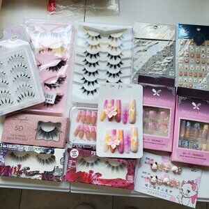 eyelash and press on nail bundle